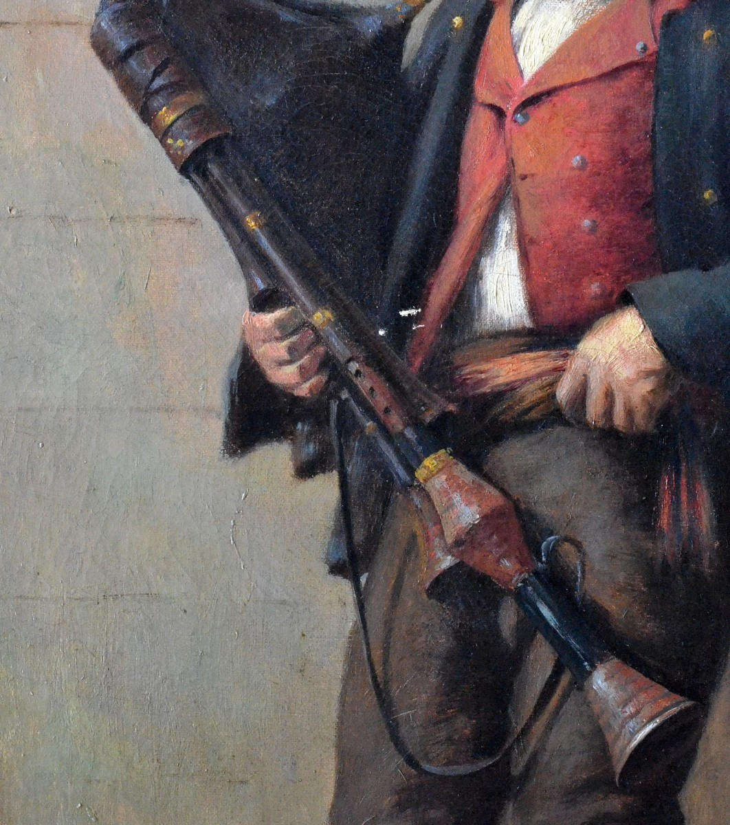 Le musicien ambulant à la cornemuse (détail).-photo-3
