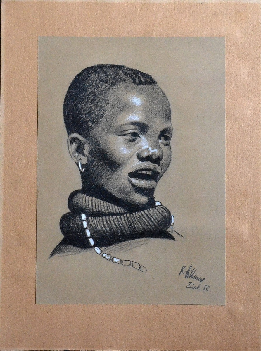 « Portrait de femme africaine » Kurt HILLMER (1905 – 1975)-photo-4