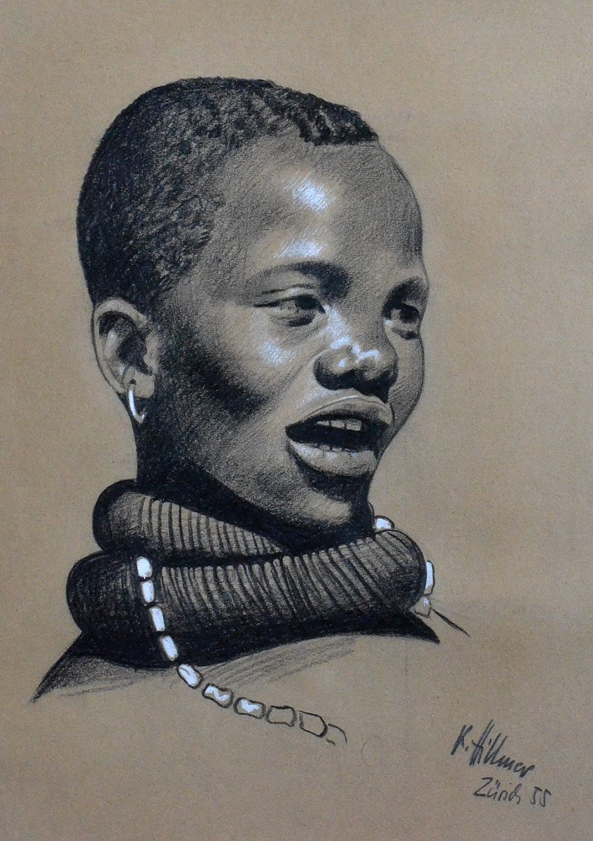 « Portrait de femme africaine » Kurt HILLMER (1905 – 1975)