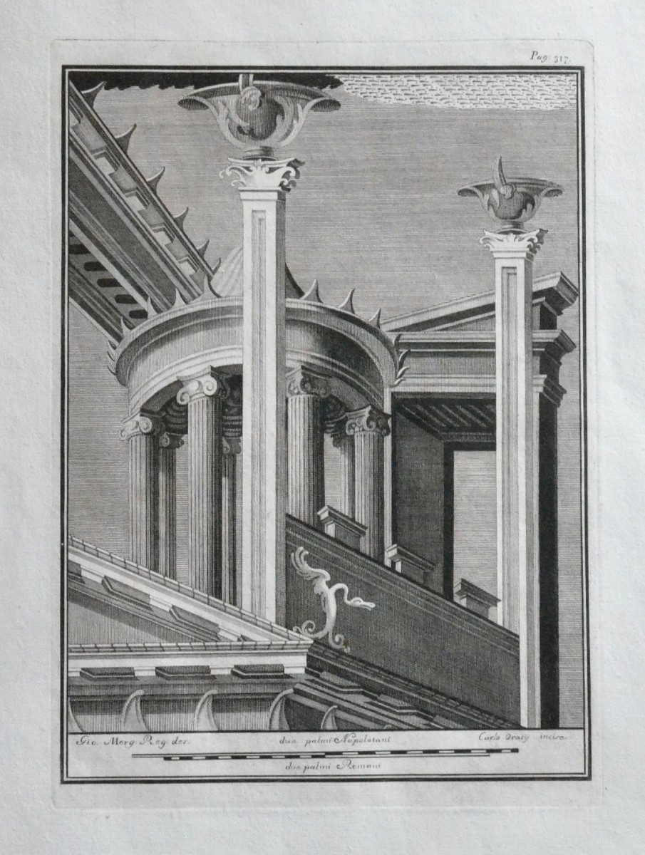 "roman Architecture". 18th Century Engraving.