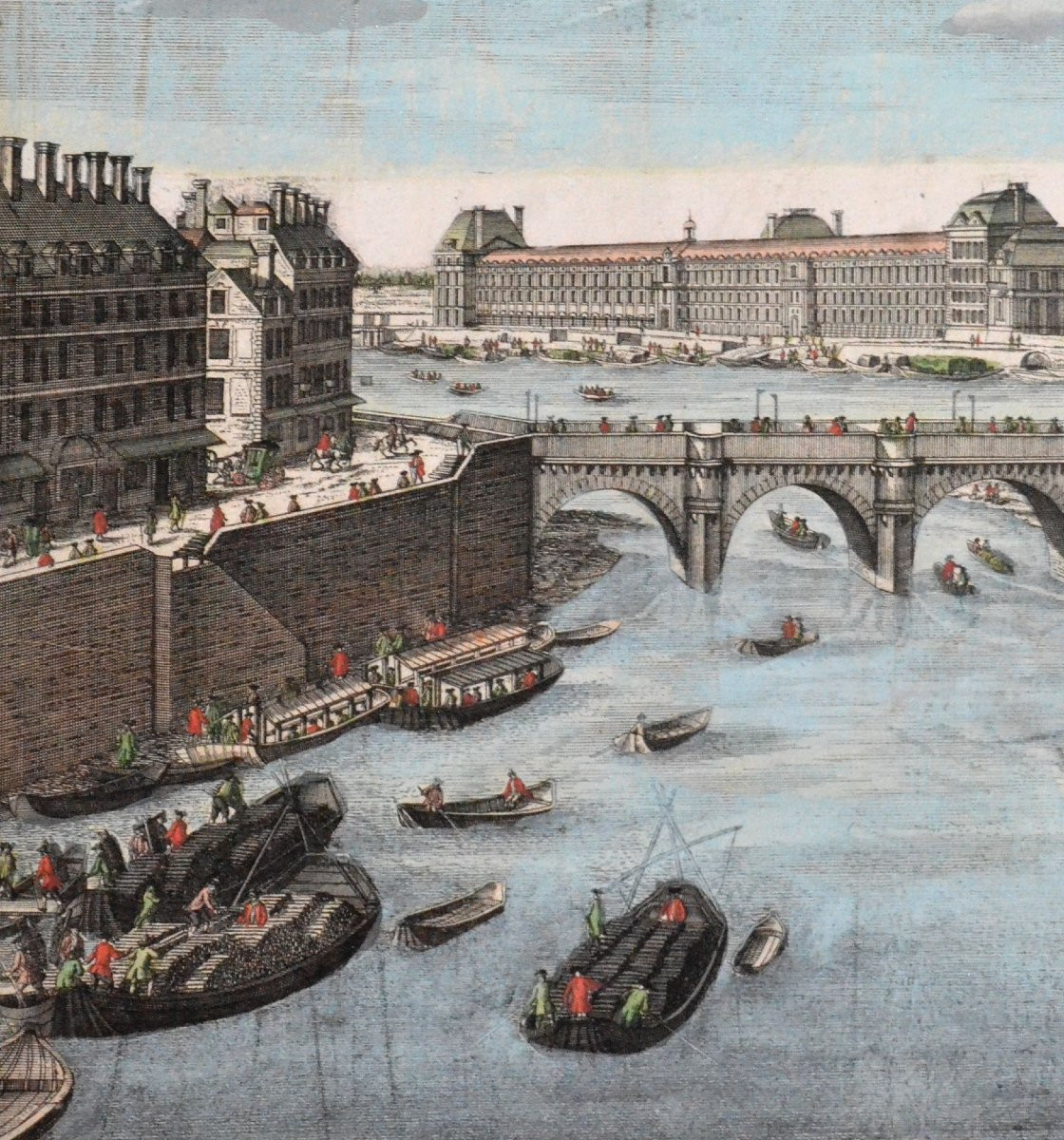  « Paris, Le pont neuf » Georg Balthasar Probst (1732-1801)-photo-2