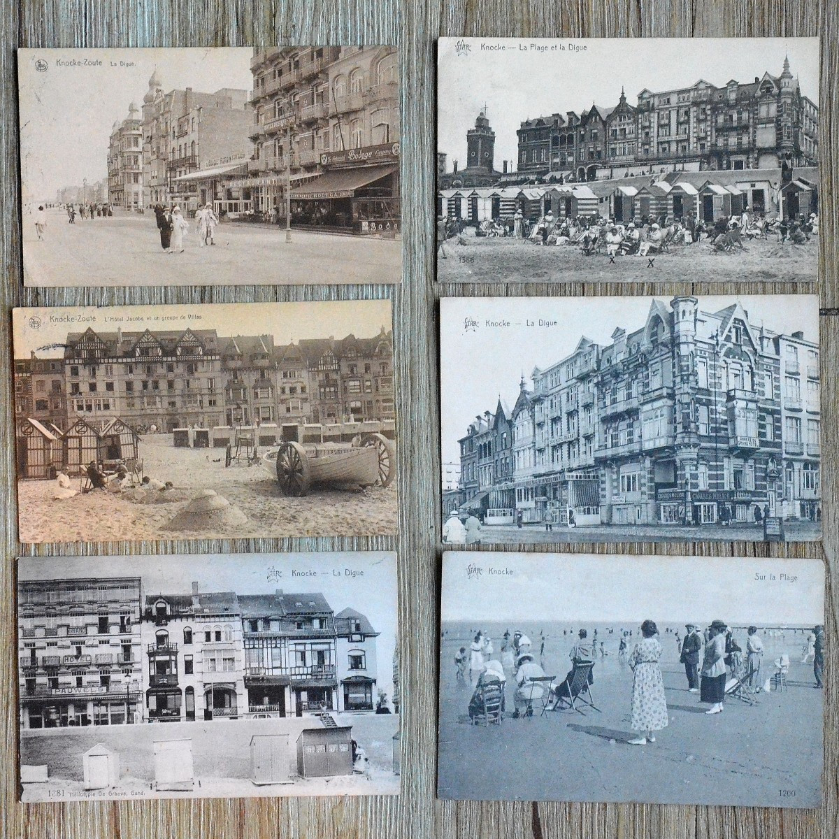 6 Views Of Knokke - Zoute Circa 1920/1930. The Beach-dyke.