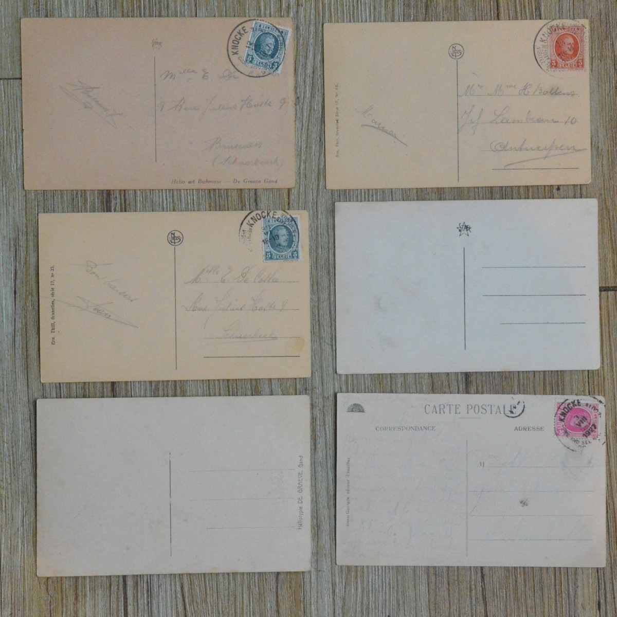 6 Views Of Knokke - Zoute Circa 1920/1930. Hotels-tennis- Place Albert.-photo-4