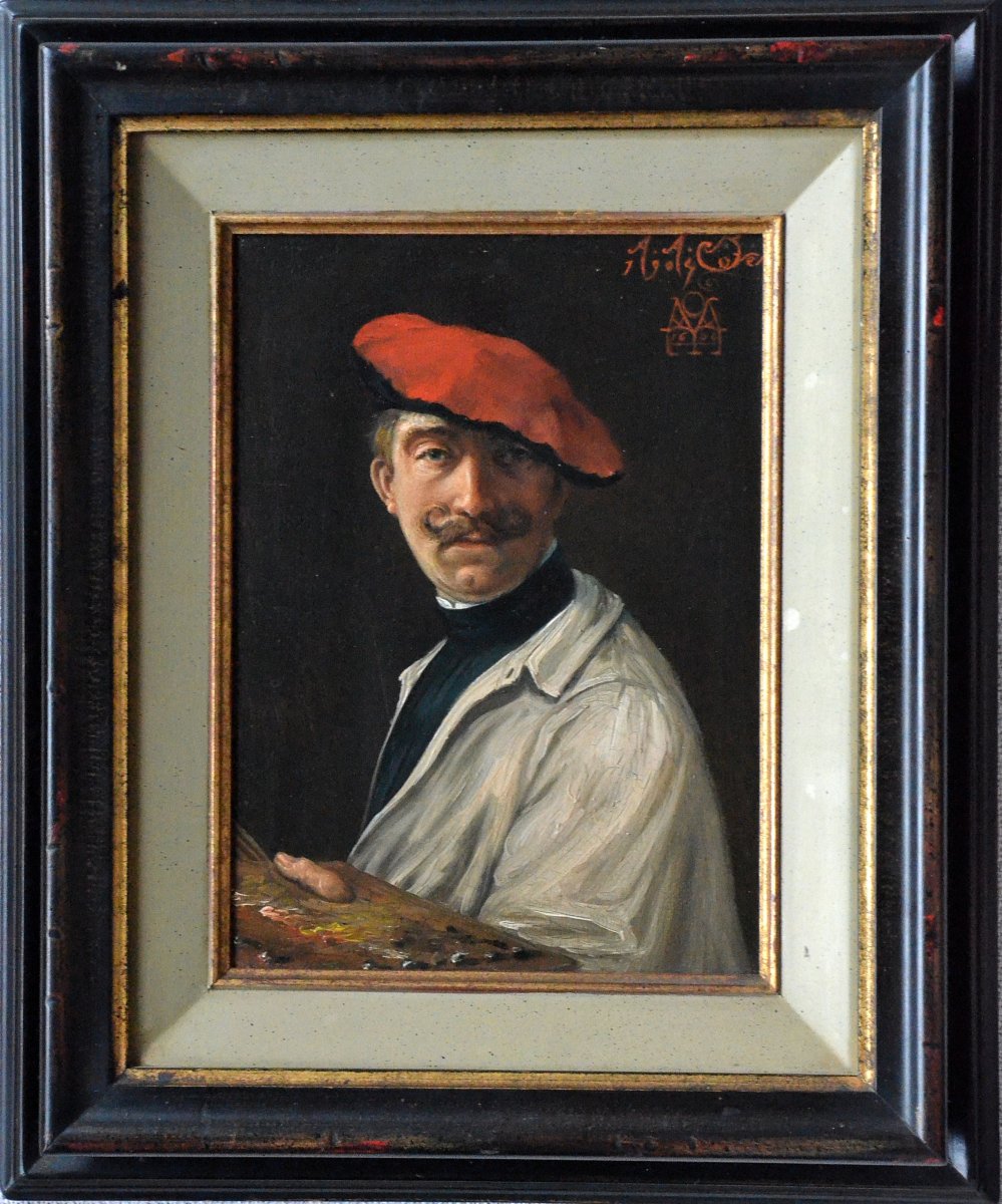 "Portrait d’un peintre." daté 1904.