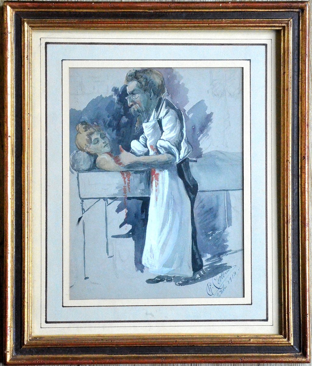 « Le médecin légiste en 1914. » G. Cellerier.