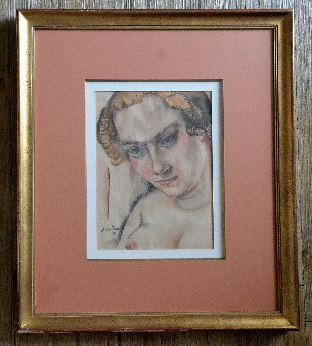Edgar Scauflaire « Portrait de femme, 1916 »-photo-3