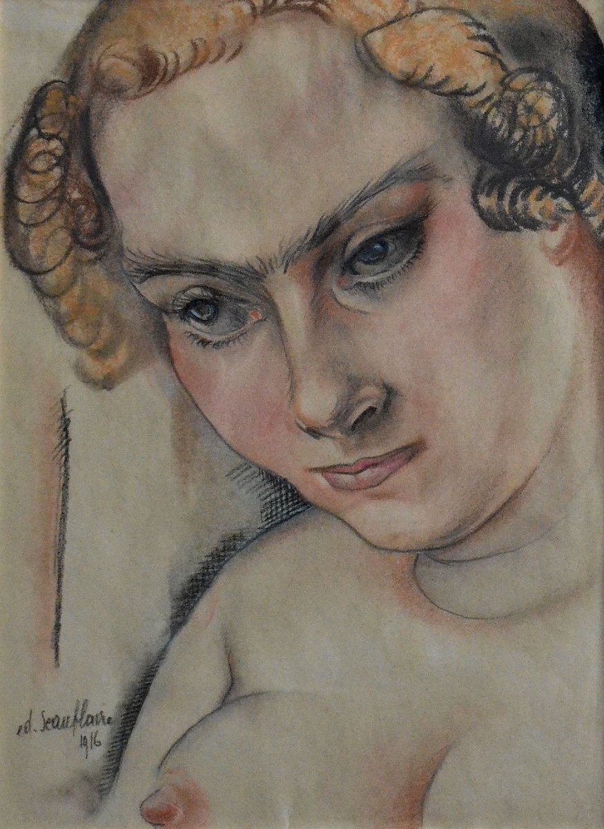 Edgar Scauflaire « Portrait de femme, 1916 »
