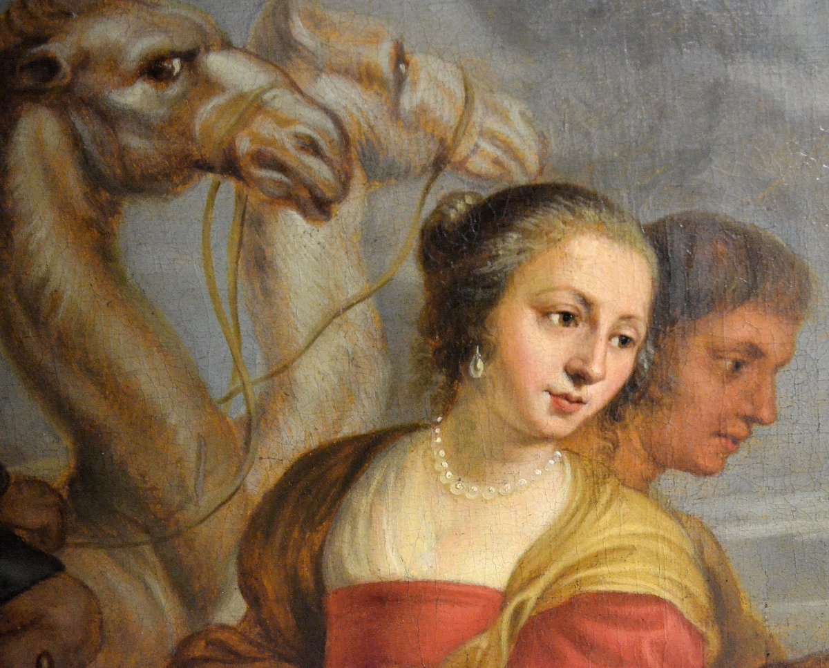 “esau And Jacob” (detail). A Very Important 17th-century Oil On Canvas.-photo-3