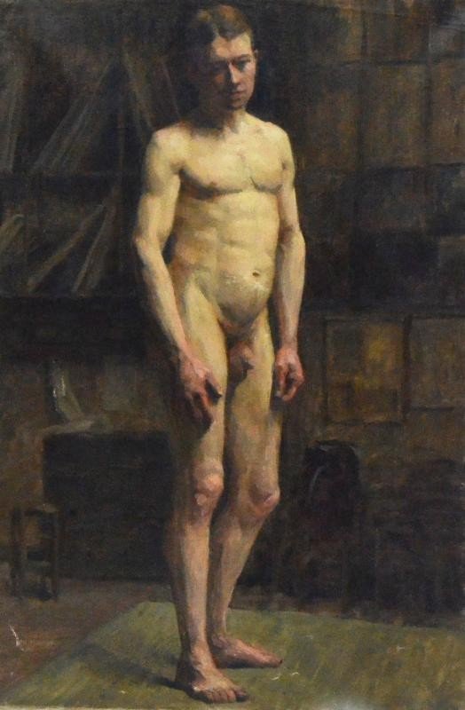 Académie d’homme nu (détail).-photo-2