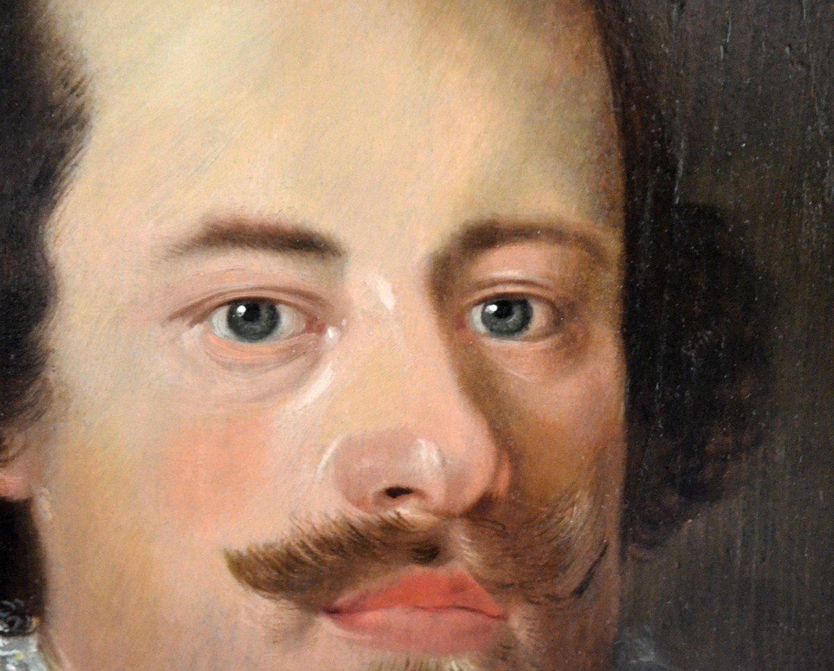 Portrait d’homme en 1633. Ecole Flamande.-photo-4