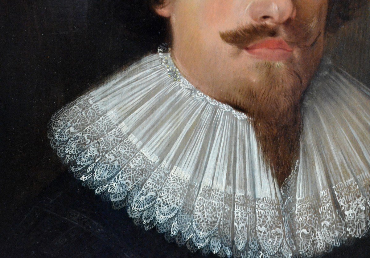 Portrait d’homme en 1633. Ecole Flamande.-photo-1