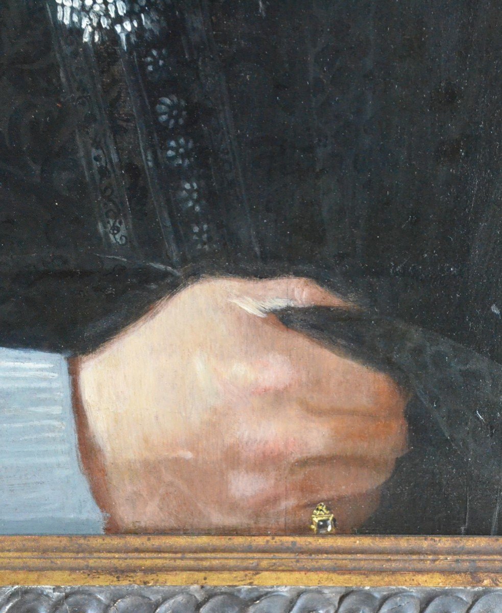 Portrait d’homme en 1633. Ecole Flamande.-photo-4
