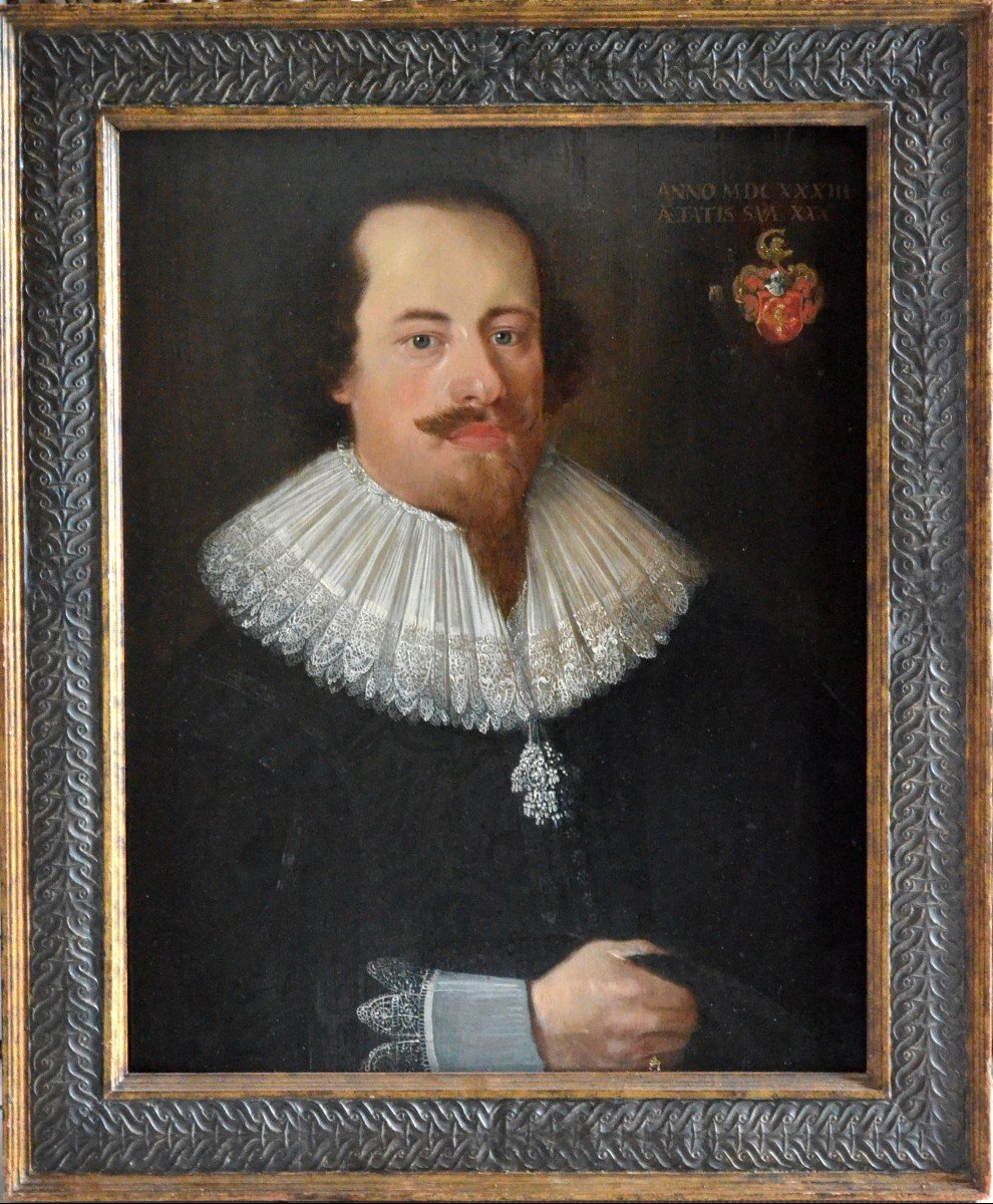 Portrait d’homme en 1633. Ecole Flamande.