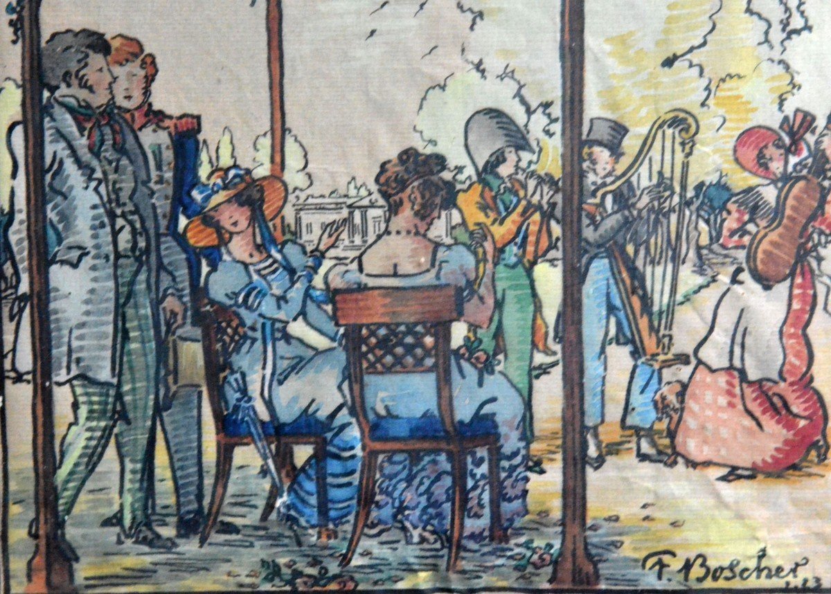 "the Concert" Jean-edouard Boscher (1888 -?)-photo-3