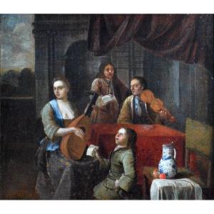 “the Family Recital”. Ec. 18th Century Flemish.