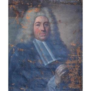 Portrait d’ecclésiastique. Epoque Louis XIV.
