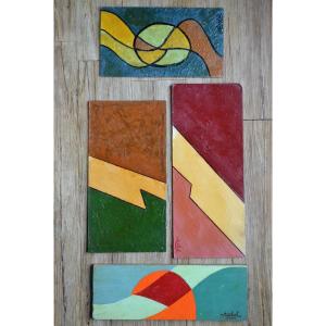 « Ensemble de 4 Figura-synthèse » par Edgar Stoëbel (1909 -2001)