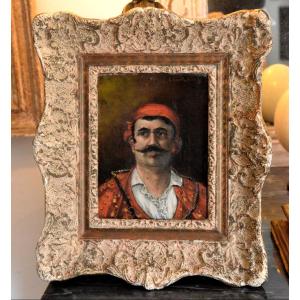 Homme au turban, à la moustache et à la boucle d’oreille.