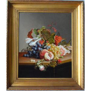 Composition With Flowers And Fruit.