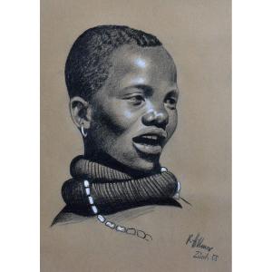 “portrait Of An African Woman” By Kurt Hillmer (1905–1975)