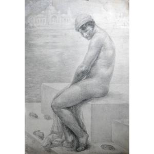 "bather By The Bosphorus" By Georges Geirnaert (1874–1955)