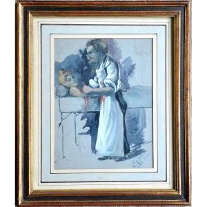 « Le médecin légiste en 1914. » G. Cellerier.