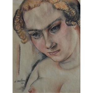 Edgar Scauflaire « Portrait de femme, 1916 »