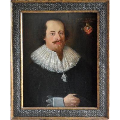 Portrait d’homme en 1633. Ecole Flamande.