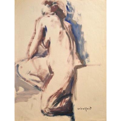 “back Nude” Marius Woulfart (1905-1991)
