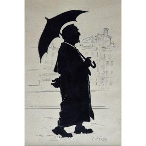 "the Man With The Umbrella" Charles Liozu (1866 - 1948)