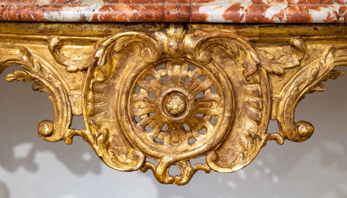 Regence Period Giltwood Console Table, Early 18th Century.-photo-2