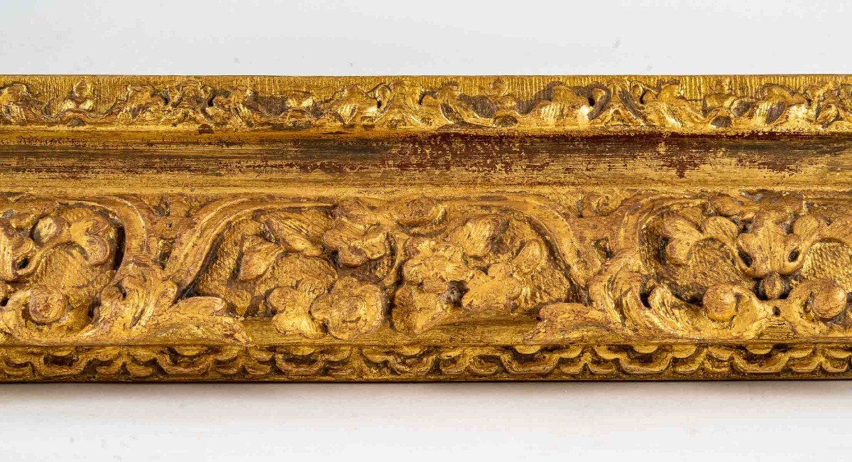 Gilded Carved Wood Frame, Louis XIV Period-photo-4