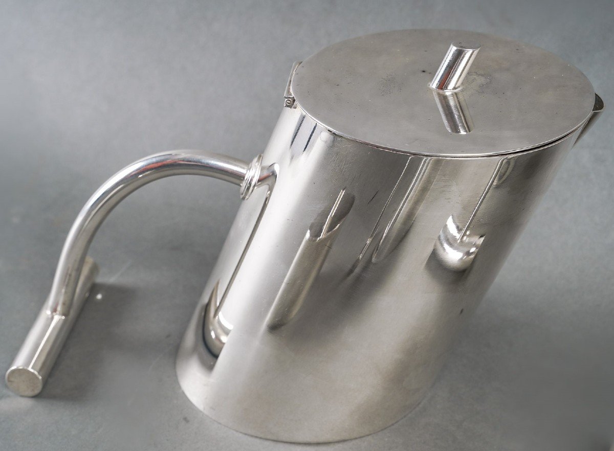 Tea And Coffee Service In Silver Metal-photo-1