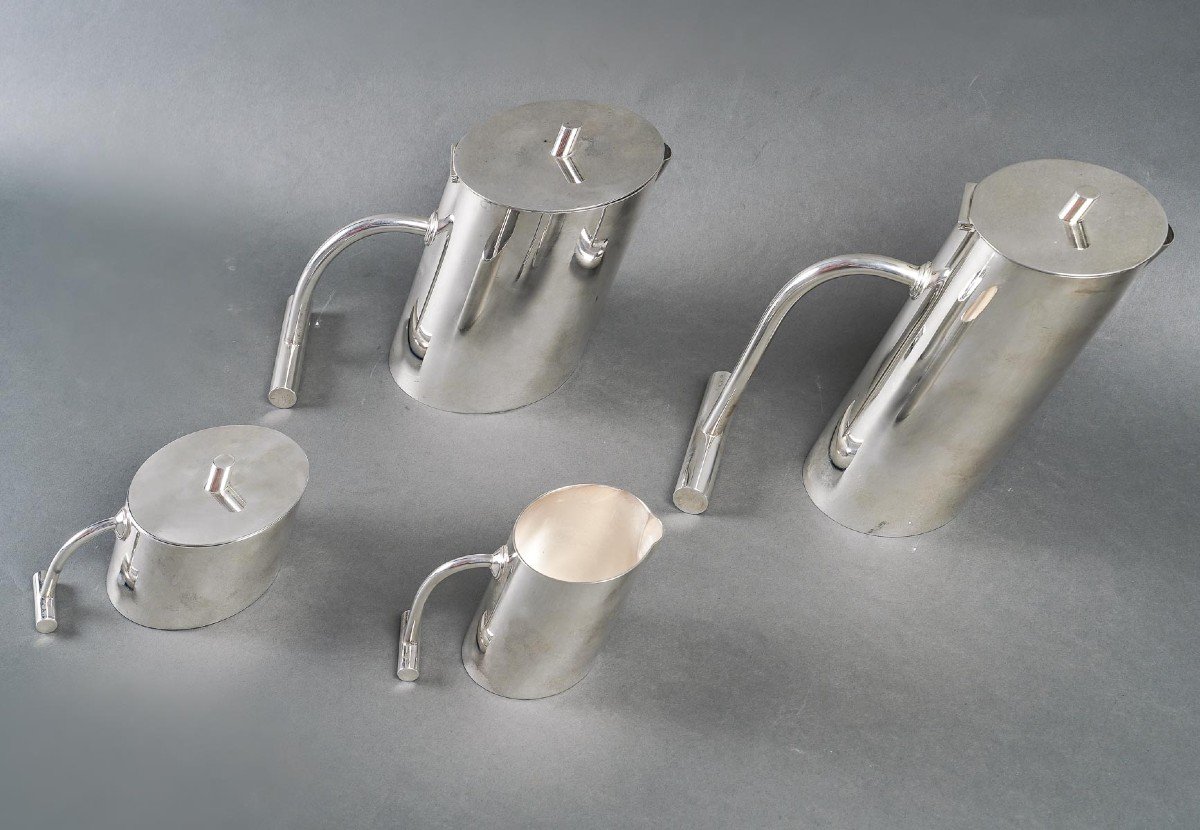 Tea And Coffee Service In Silver Metal