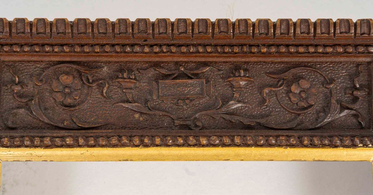 19th Century Carved Wooden Frame-photo-3
