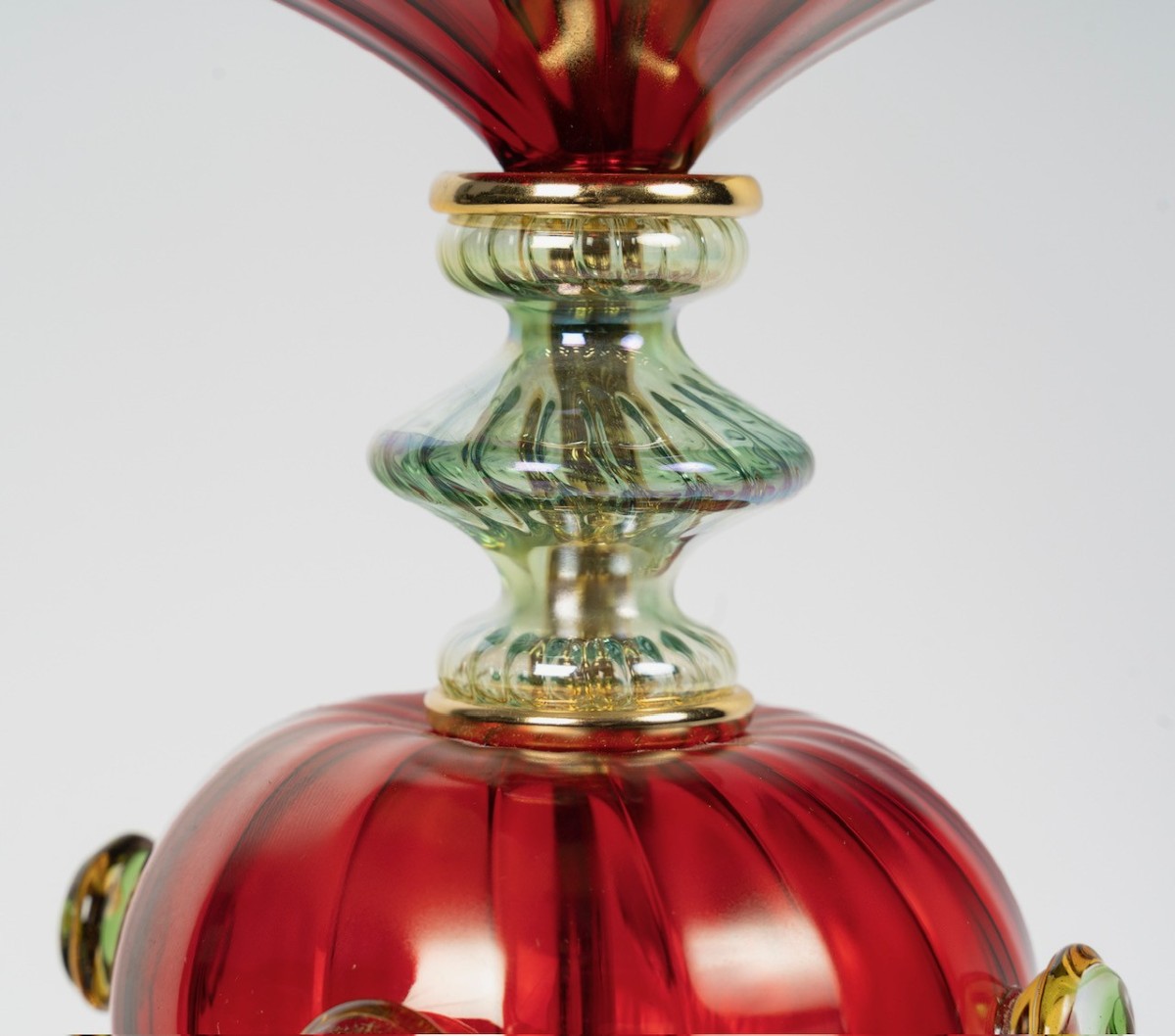 Grande lampe à poser en céramique et verre de Murano par la Maison Martinetti-photo-6