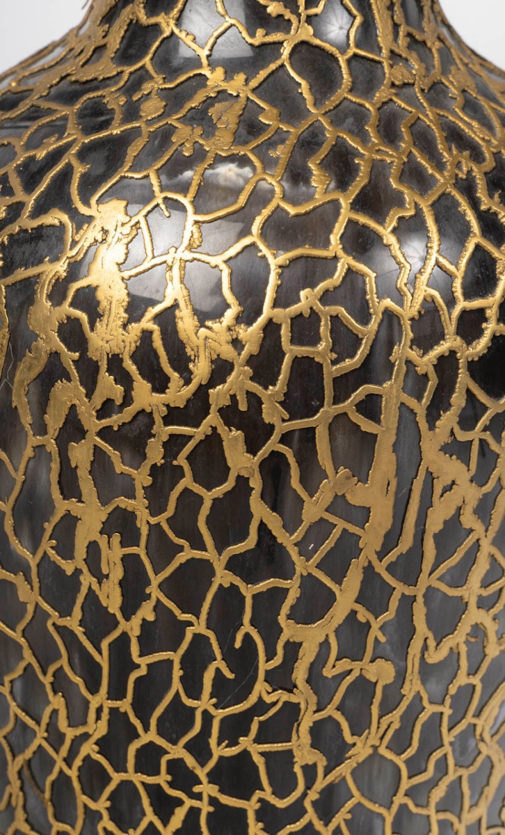 Large Ceramic And Cast Brass Vase From The 1950s-60s-photo-3