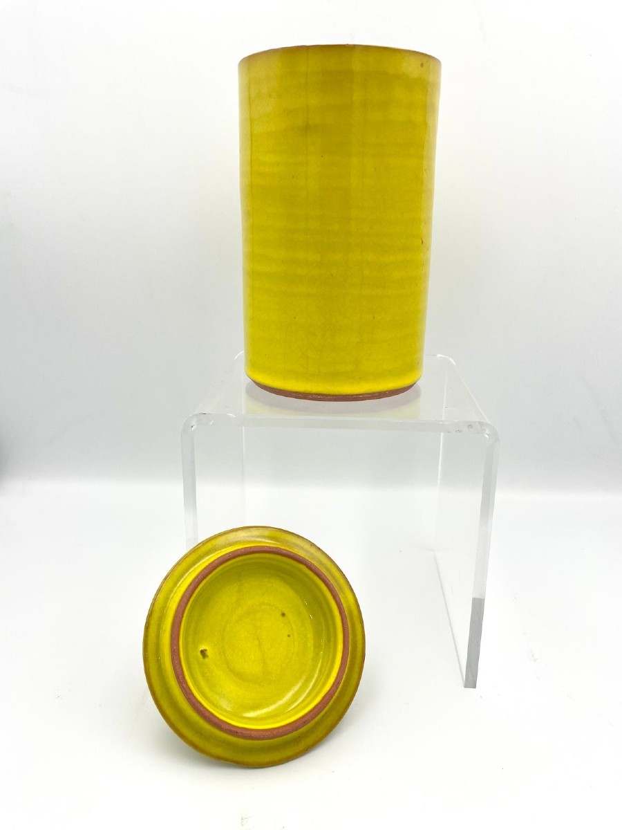 Covered Terracotta Pot With Glaze By Rusconi Della Branca, 1960s-photo-2