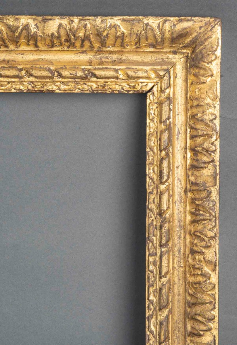 Gilt Carved Wooden Frame From The Louis XIII Period-photo-4