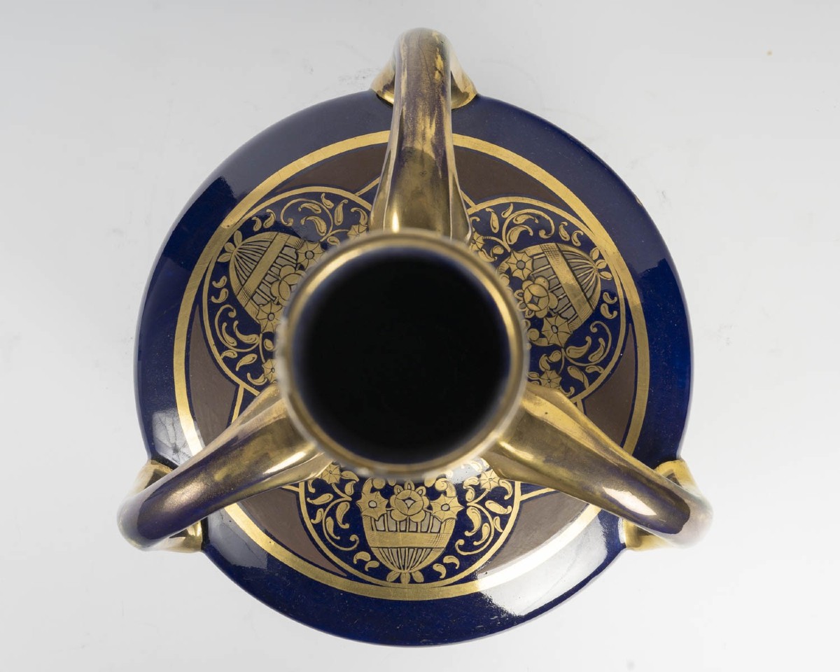 Porcelain Vase From The Jaget-pinon Factory In Tours-photo-2