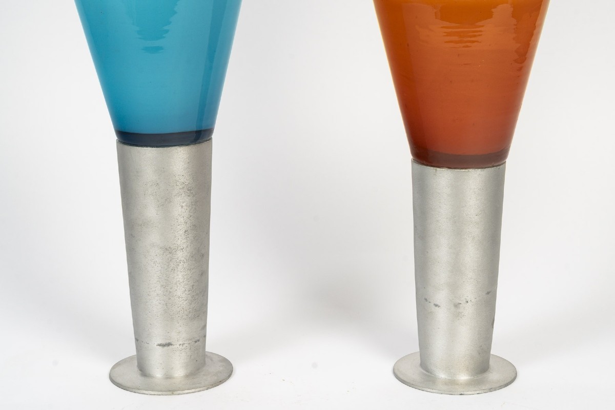 Paire de sculptures totem, années 1980-photo-4