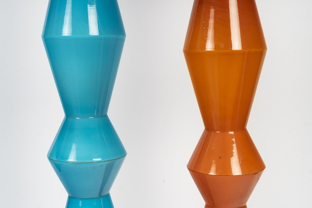 Paire de sculptures totem, années 1980-photo-1