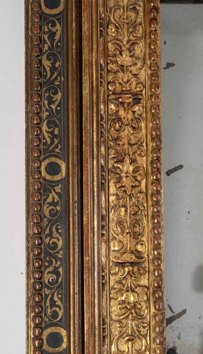 A Carved, Gilded Wooden Mirror In The Neo-renaissance Style, Dating From The 19th Century.-photo-2