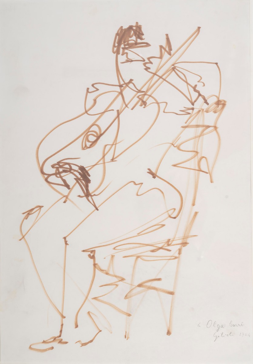 "the Seated Violinist" By Emile Gilioli-photo-2