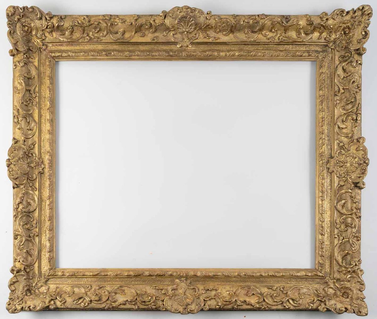Large, Gilded, Carved Wooden Frame From The Louis XIV Period