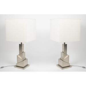 Paire de lampes "Gratte Ciel" par Romeo Rega
