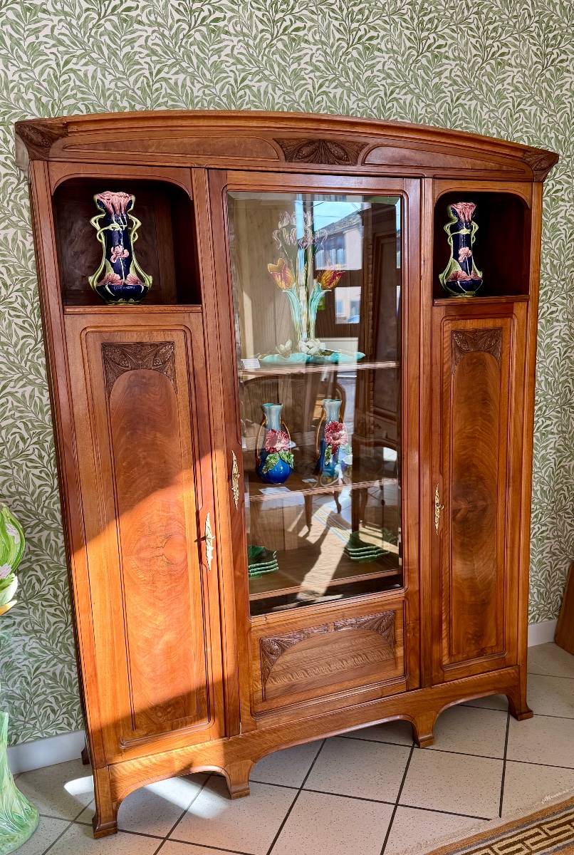 Bibliothèque Vitrine Art Nouveau-photo-3