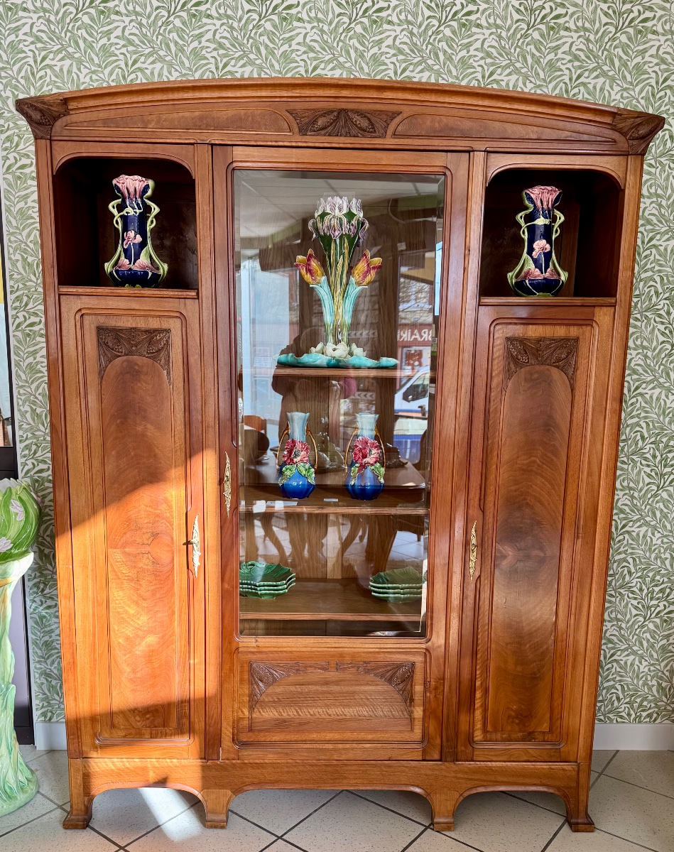 Bibliothèque Vitrine Art Nouveau