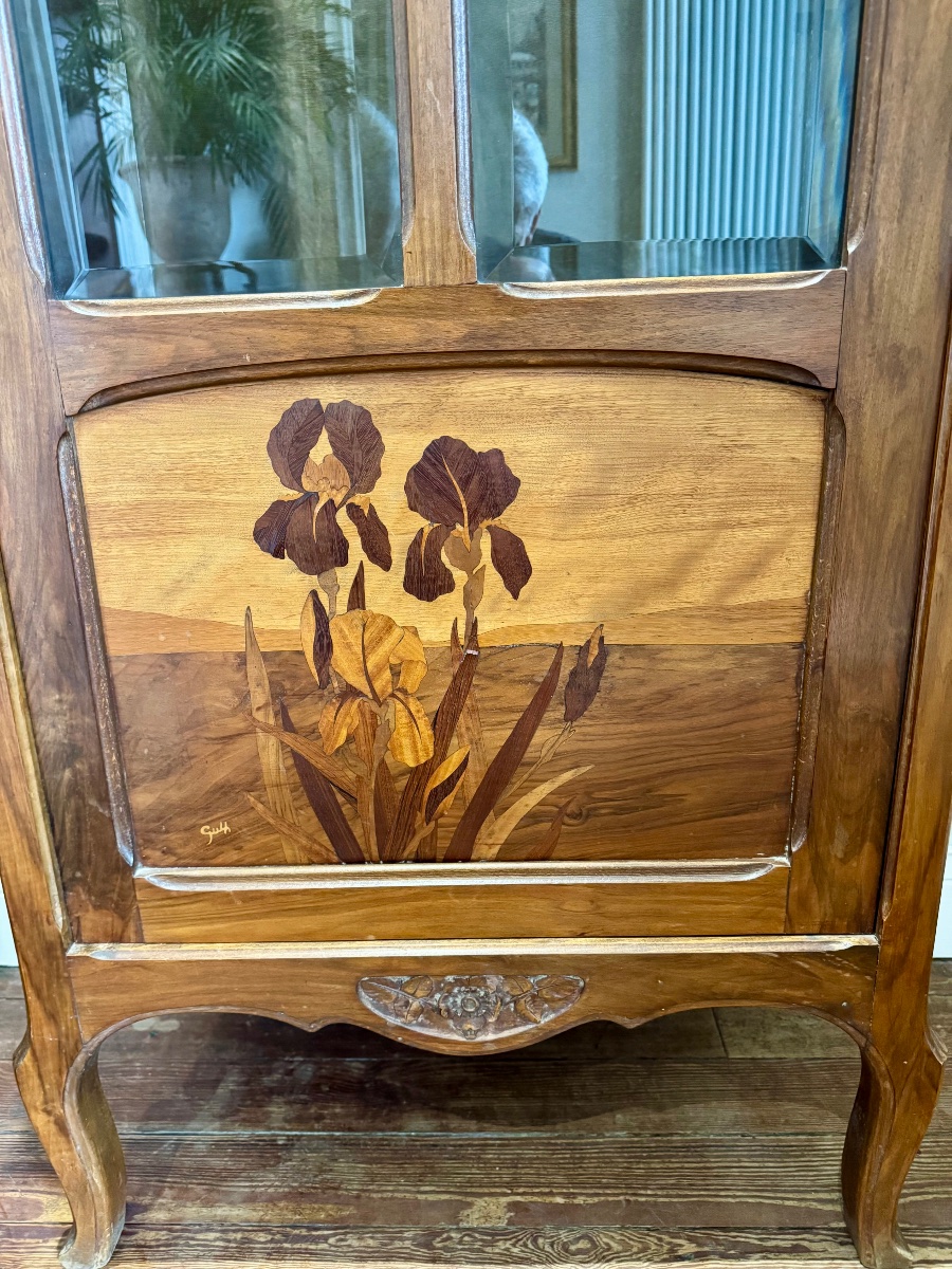 Vitrine Art Nouveau signée Guth-photo-3