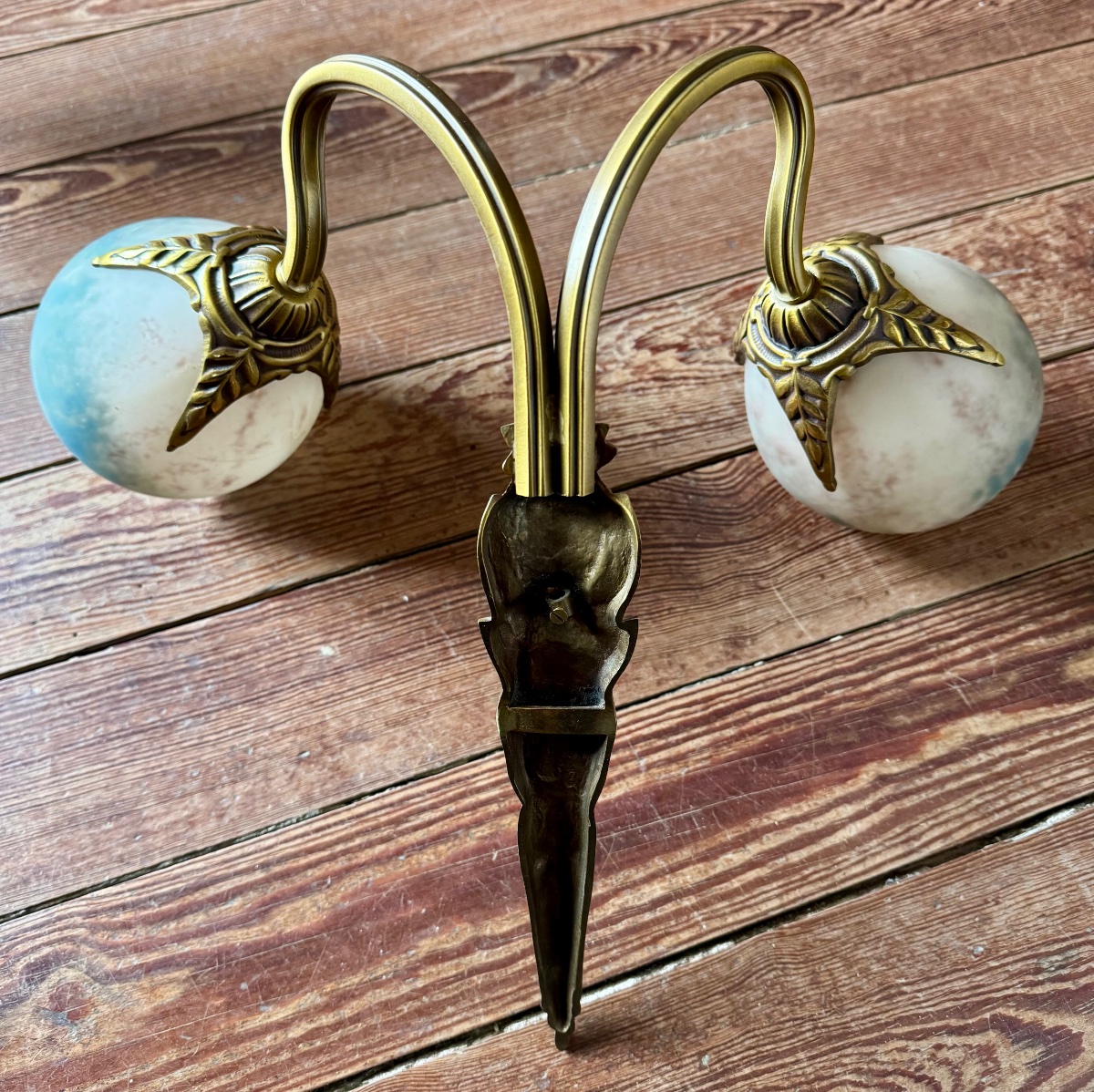 Pair Of Art Nouveau Wall Sconces -photo-3